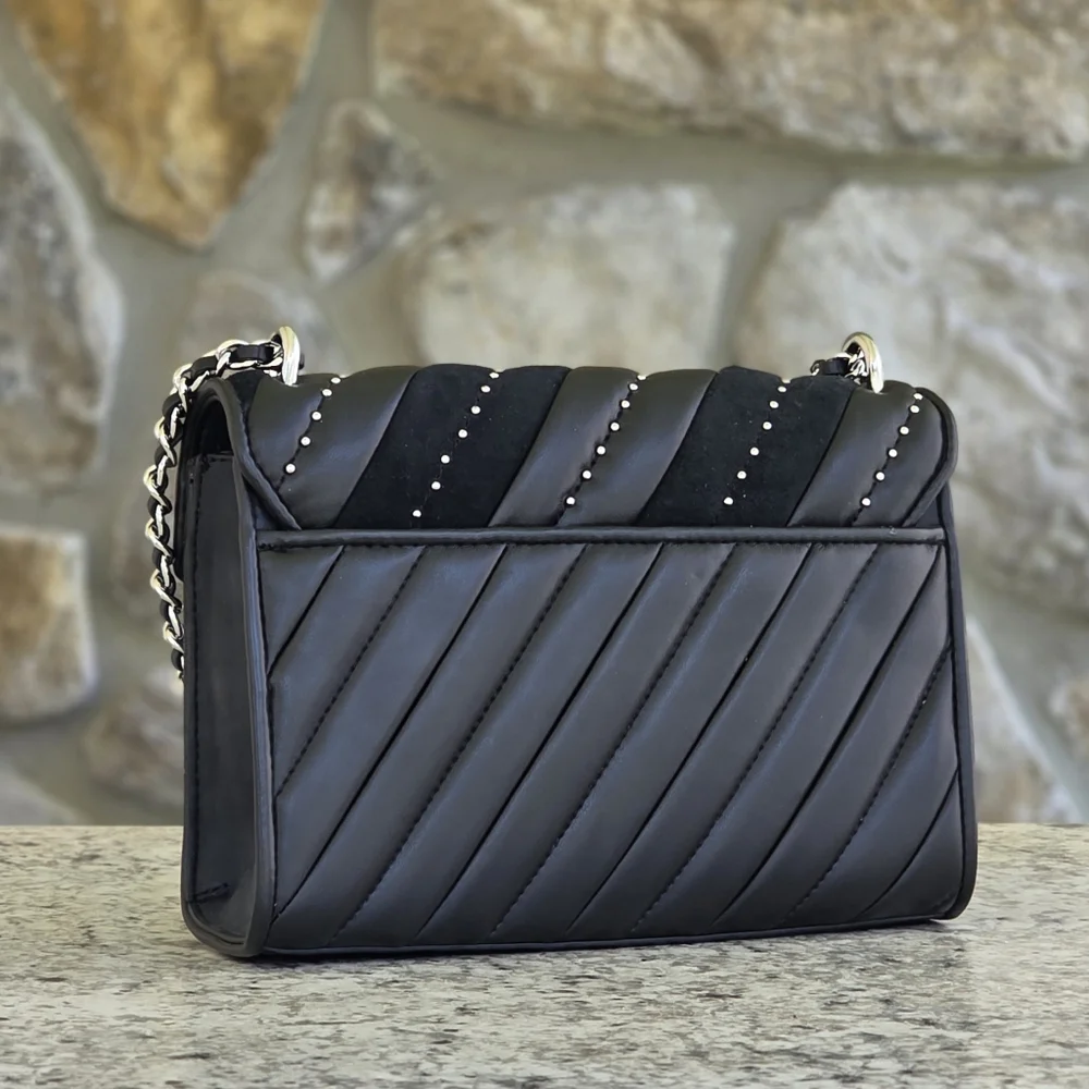 Michael Kors Rose Medium Black Shoulder Bag - Picture 3 of 10